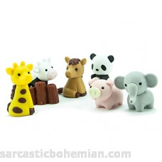 Iwako Japanese Puzzle Take Apart Erasers Zoo Animals Set of 7 1-Pack B00358EOI8